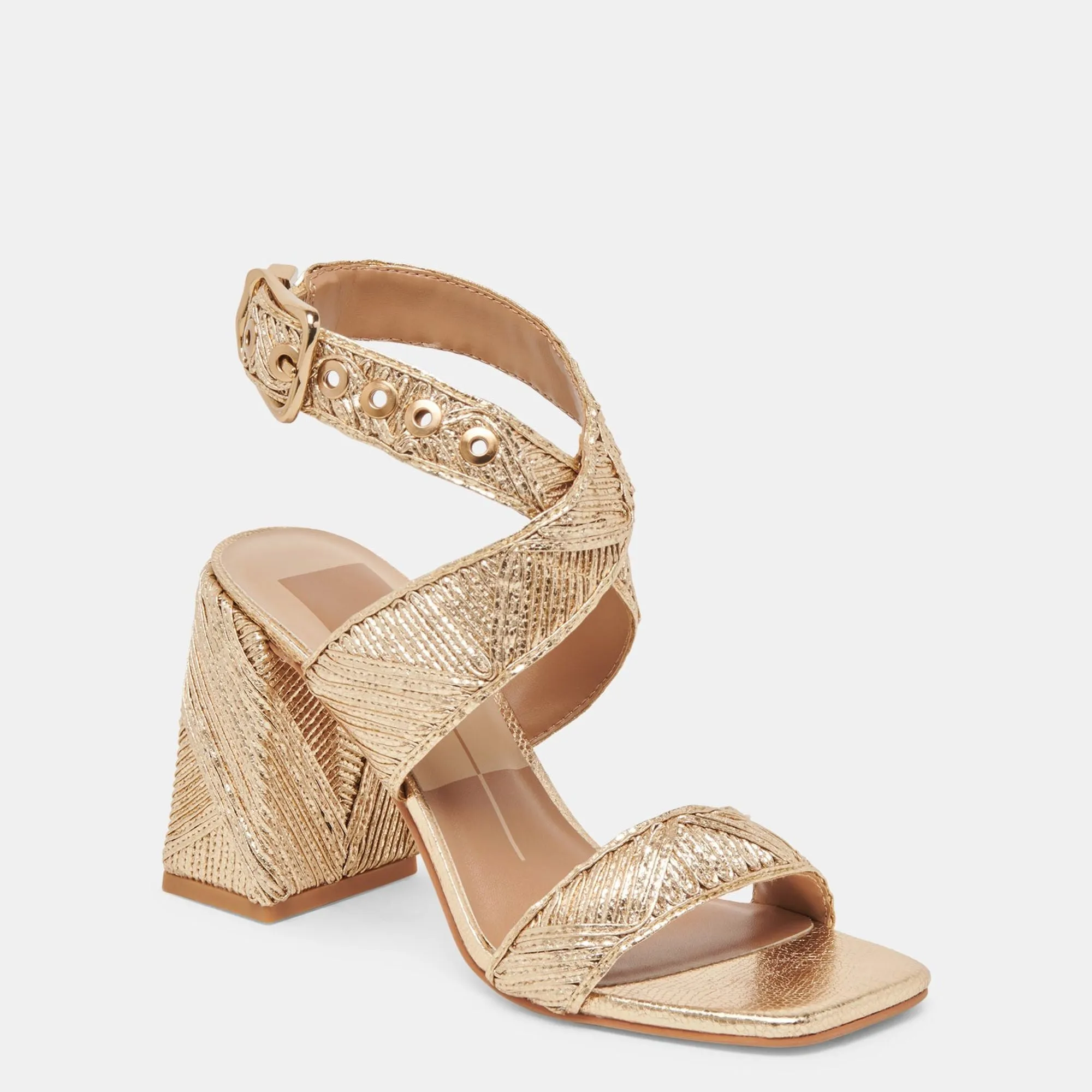 Finny Deco Heels Gold Woven Stella