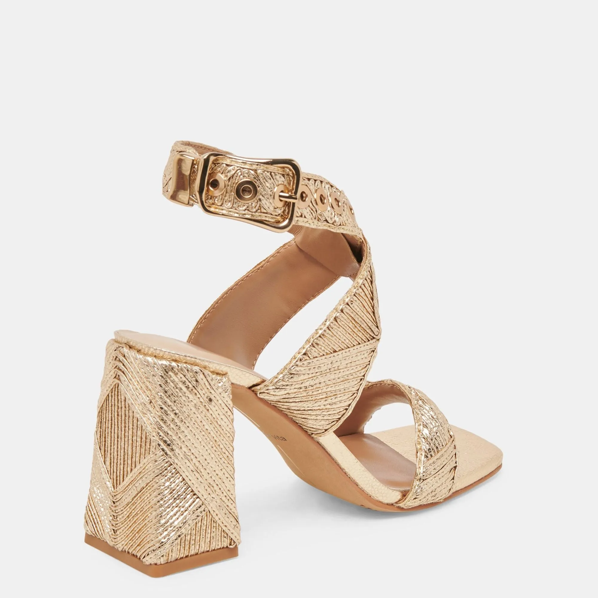 Finny Deco Heels Gold Woven Stella