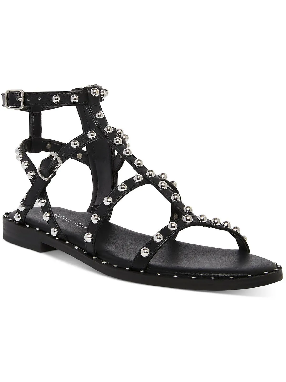 Follow Womens Vinyl Studded Gladiator Sandals