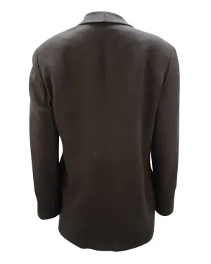 Giorgio Armani Single Breasted Jacket in Black Wool