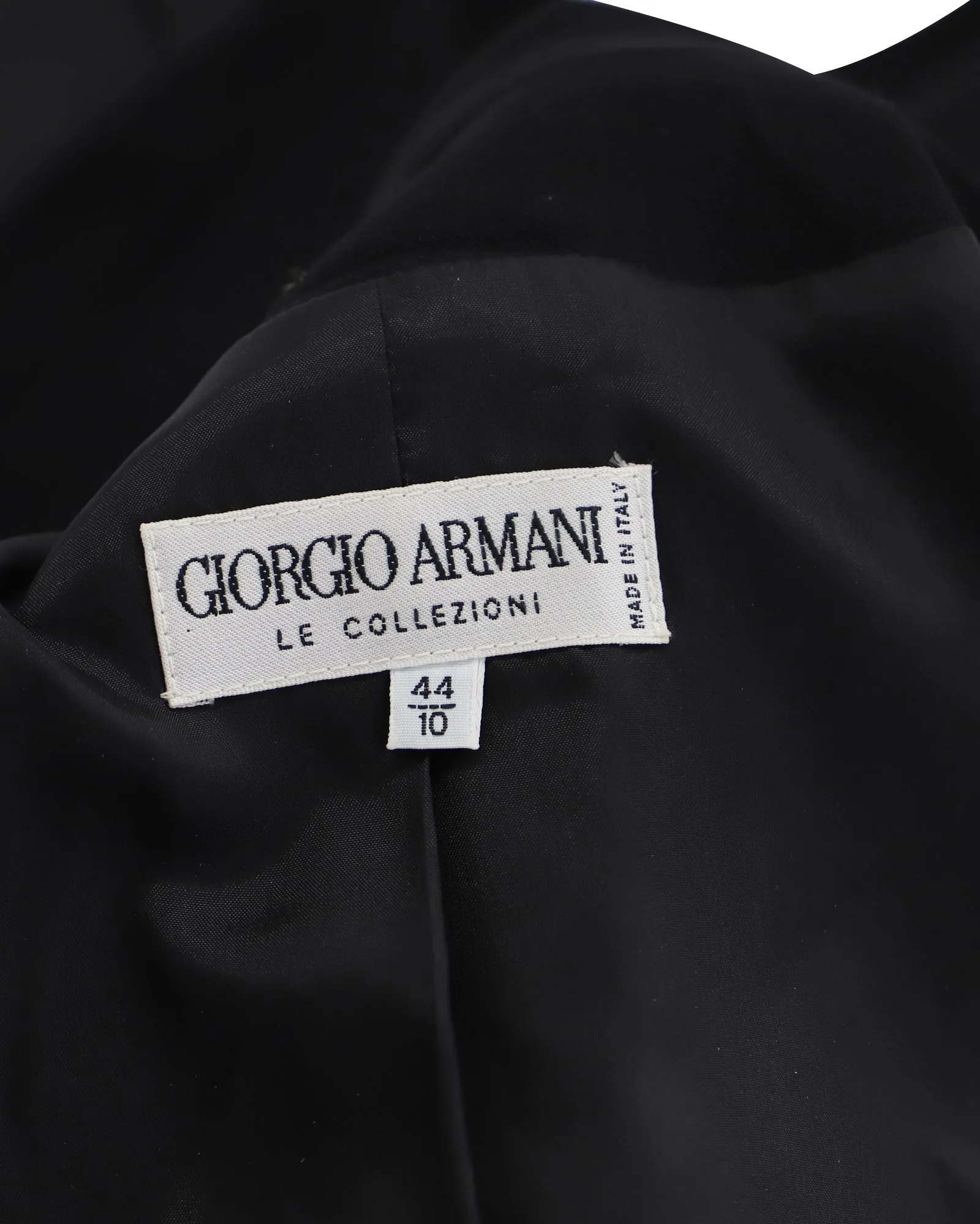 Giorgio Armani Single Breasted Jacket in Black Wool