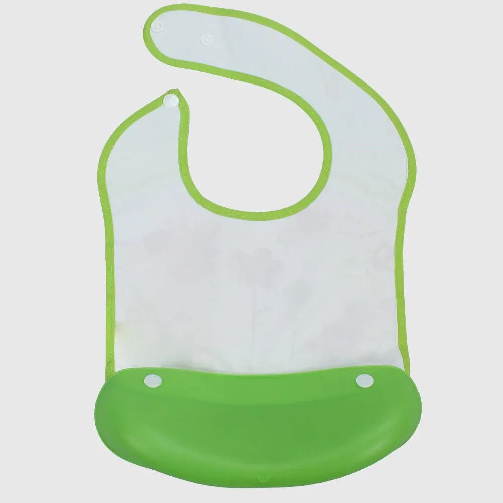 Giraffe Bib With Silicone Pocket