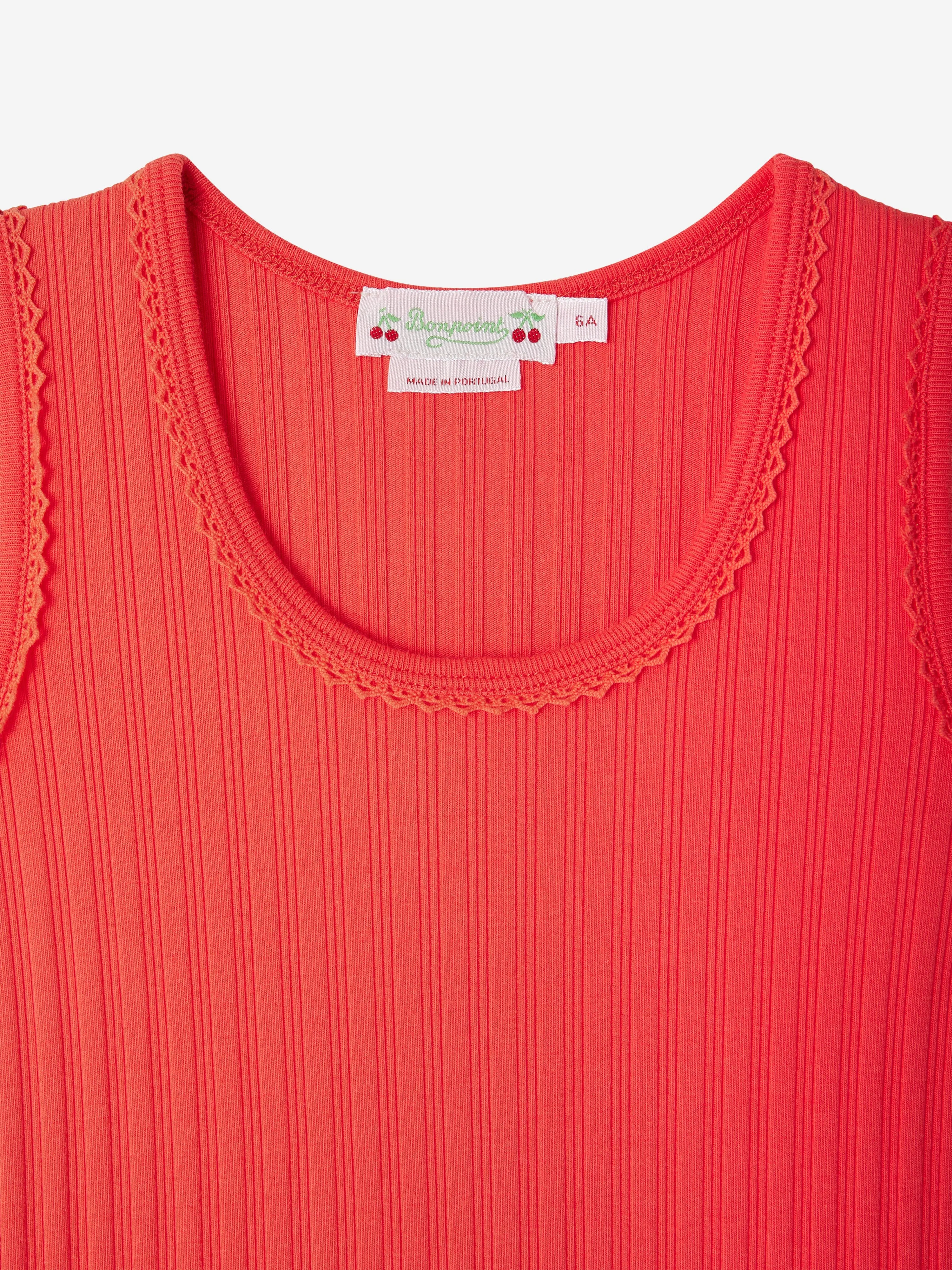Girls Edina Sleeveless Top in Red