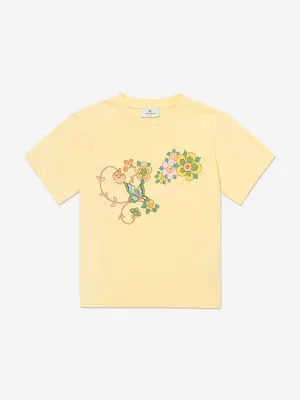 Girls Floral T-Shirt in Yellow