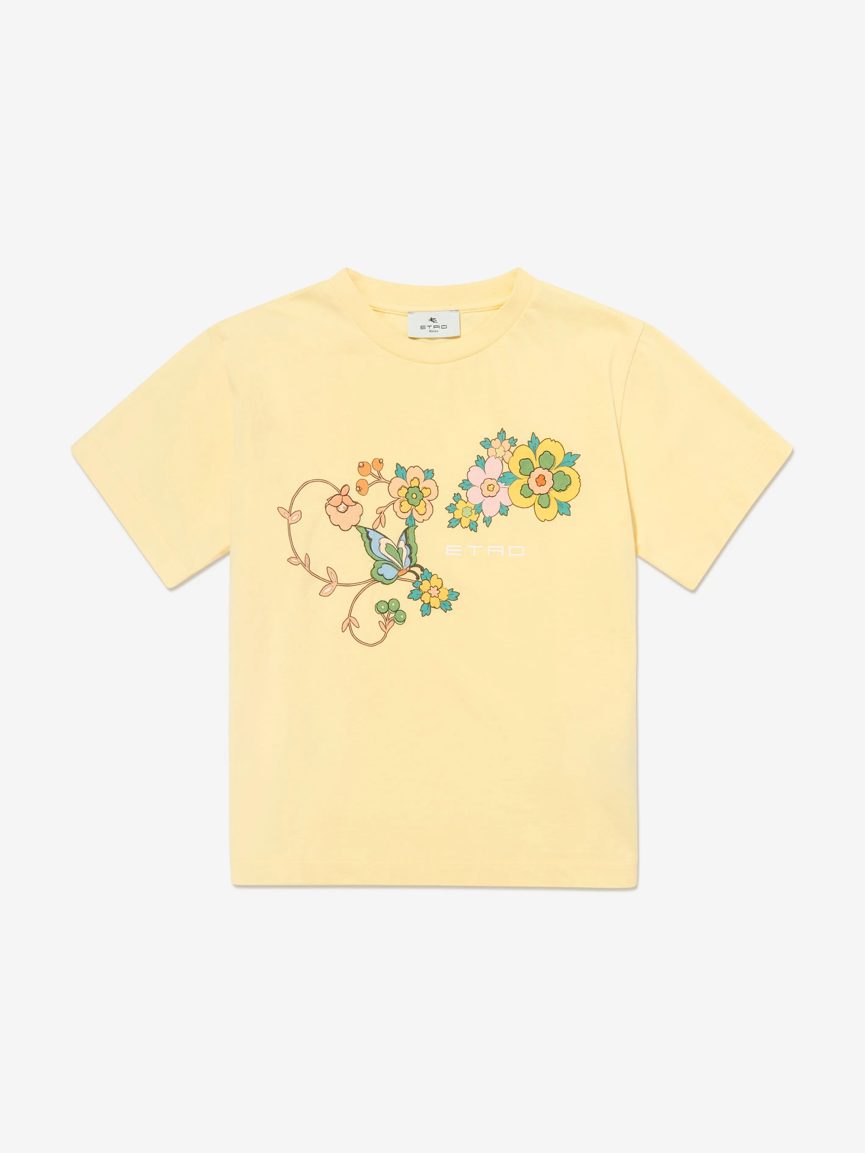 Girls Floral T-Shirt in Yellow