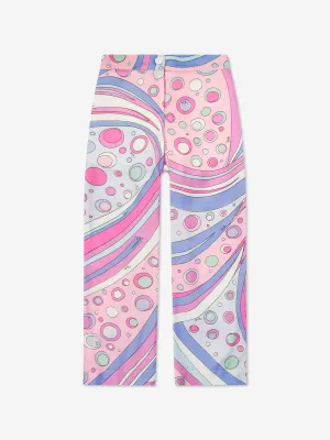 Girls Fontane Print Trousers in Pink