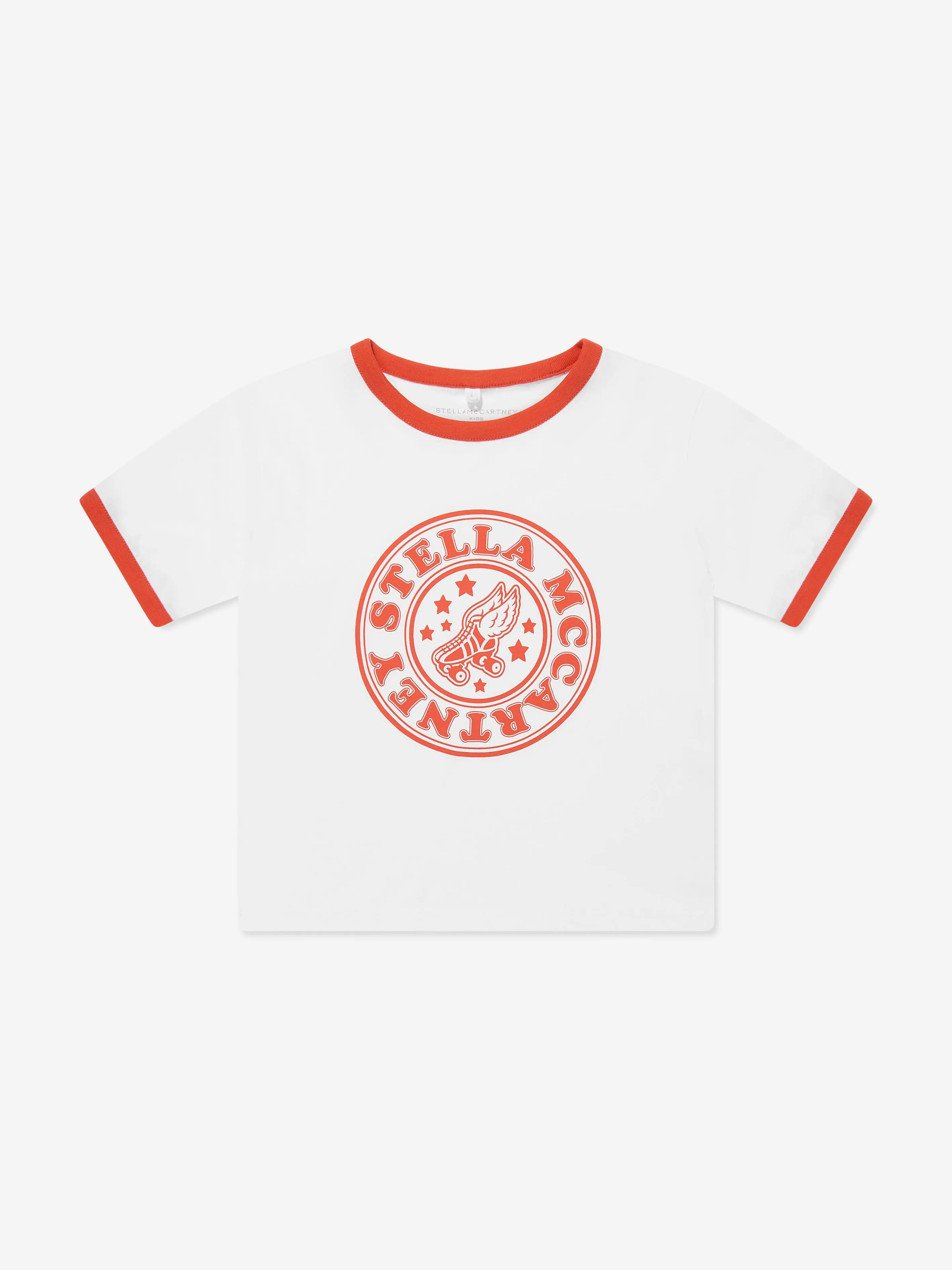 Girls Logo Print Cropped T-Shirt in White