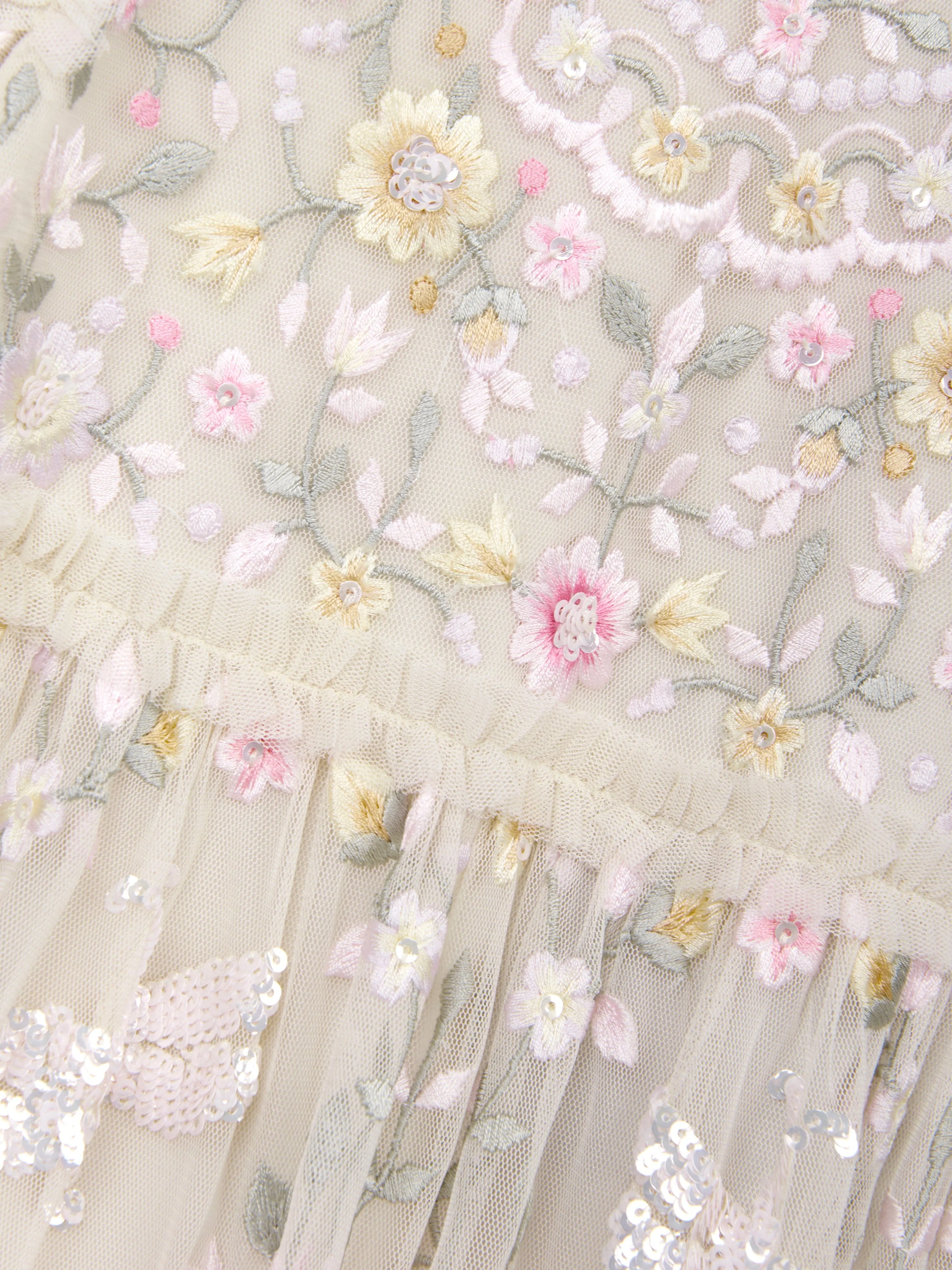 Girls Tulle Dragonfly Dress in Ivory