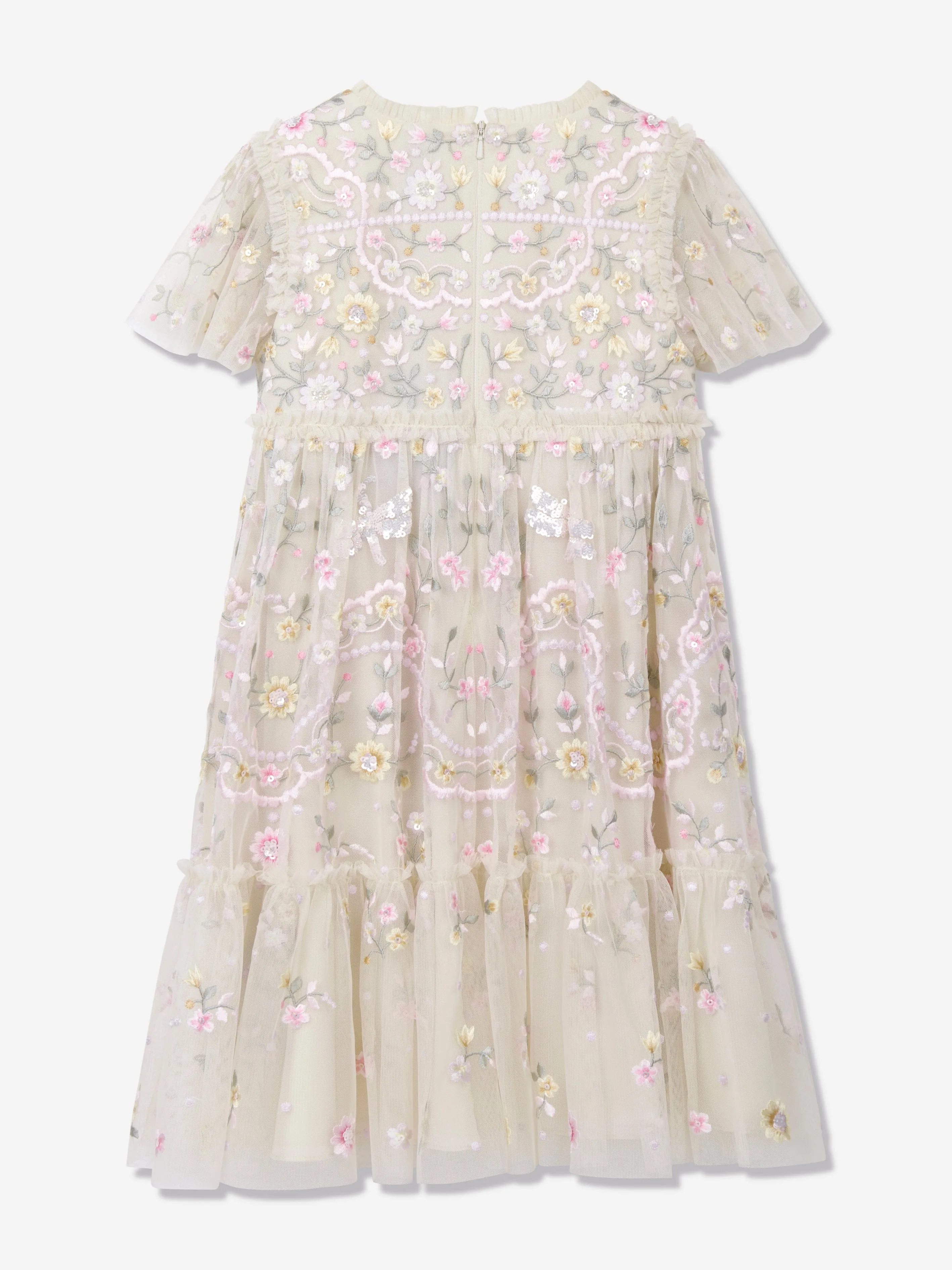 Girls Tulle Dragonfly Dress in Ivory