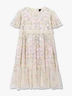 Girls Tulle Dragonfly Dress in Ivory