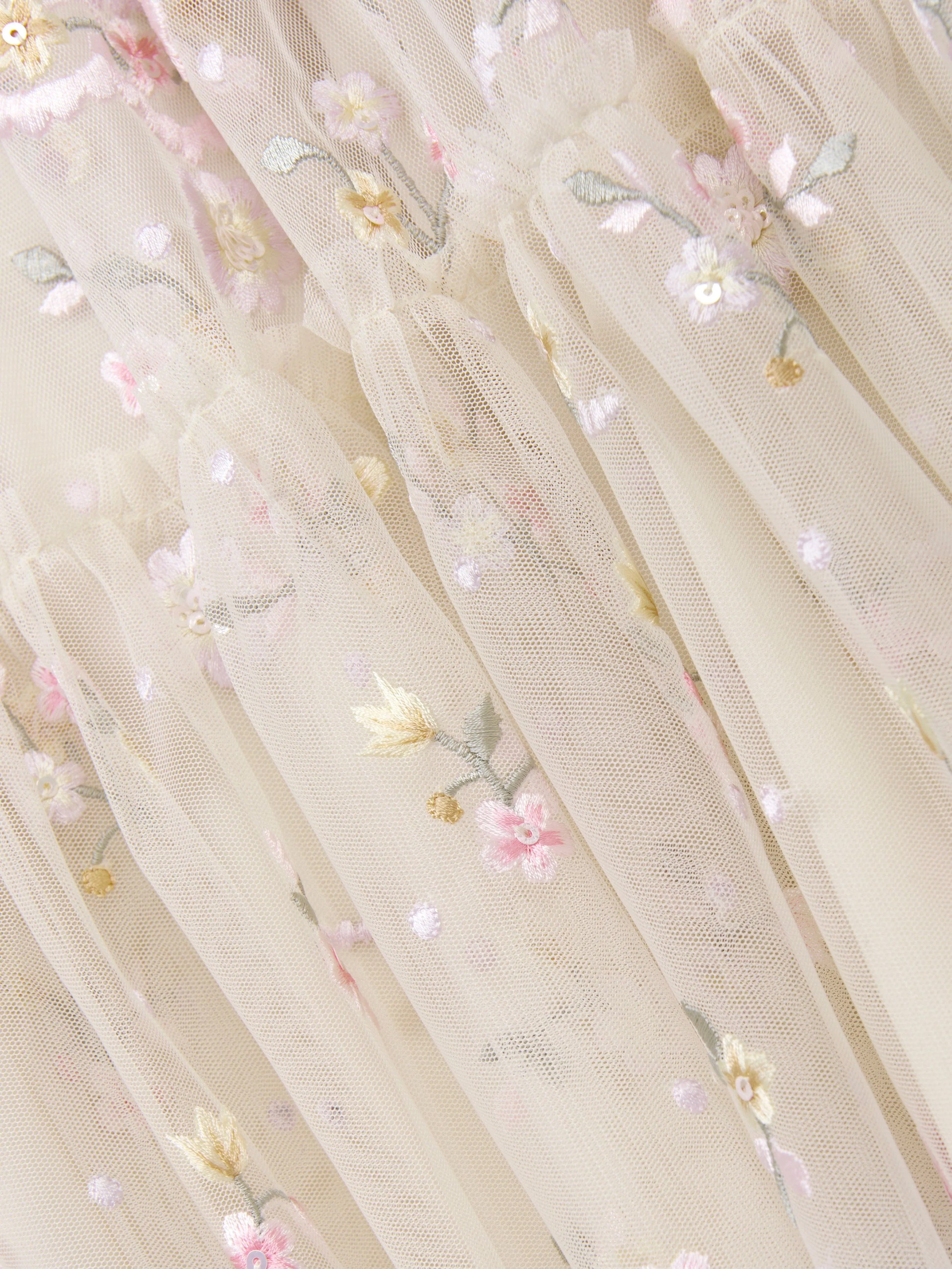 Girls Tulle Dragonfly Dress in Ivory