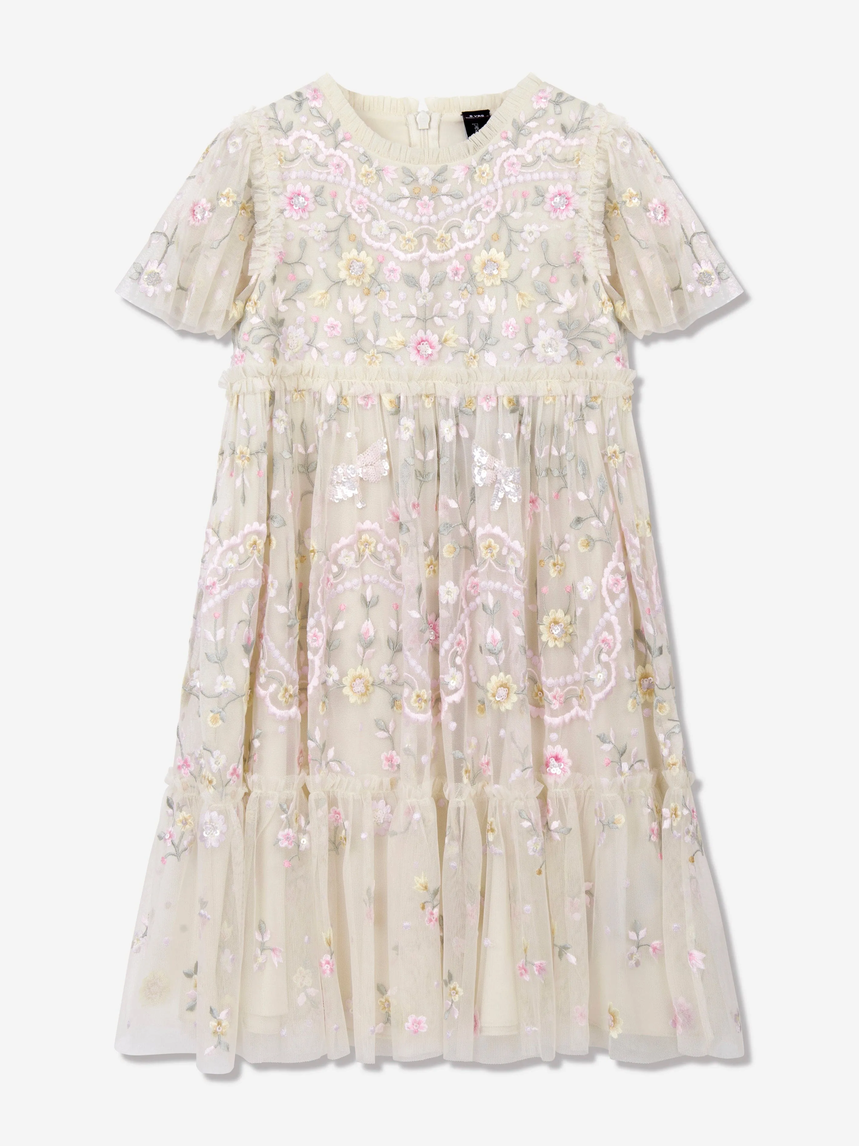 Girls Tulle Dragonfly Dress in Ivory