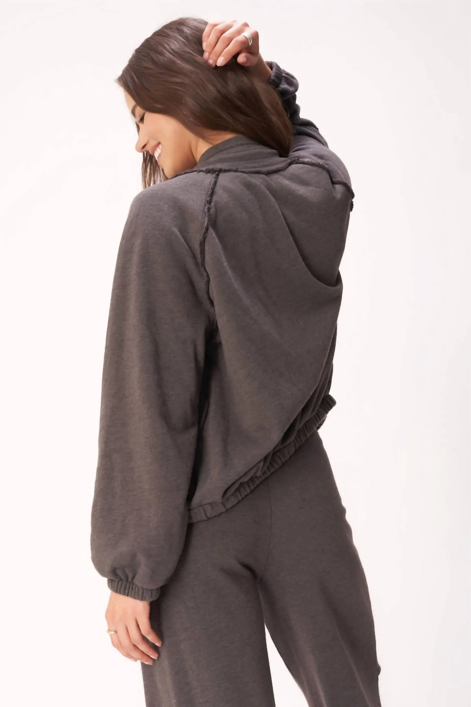 Go Get 'em Zip Front Jacket In Vintage Black