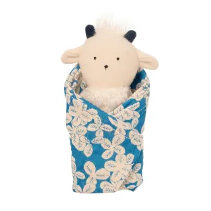Goat Rattle   Burp Cloth Gift Set For Infants