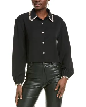 Gracia Pearl Beaded Crop Top