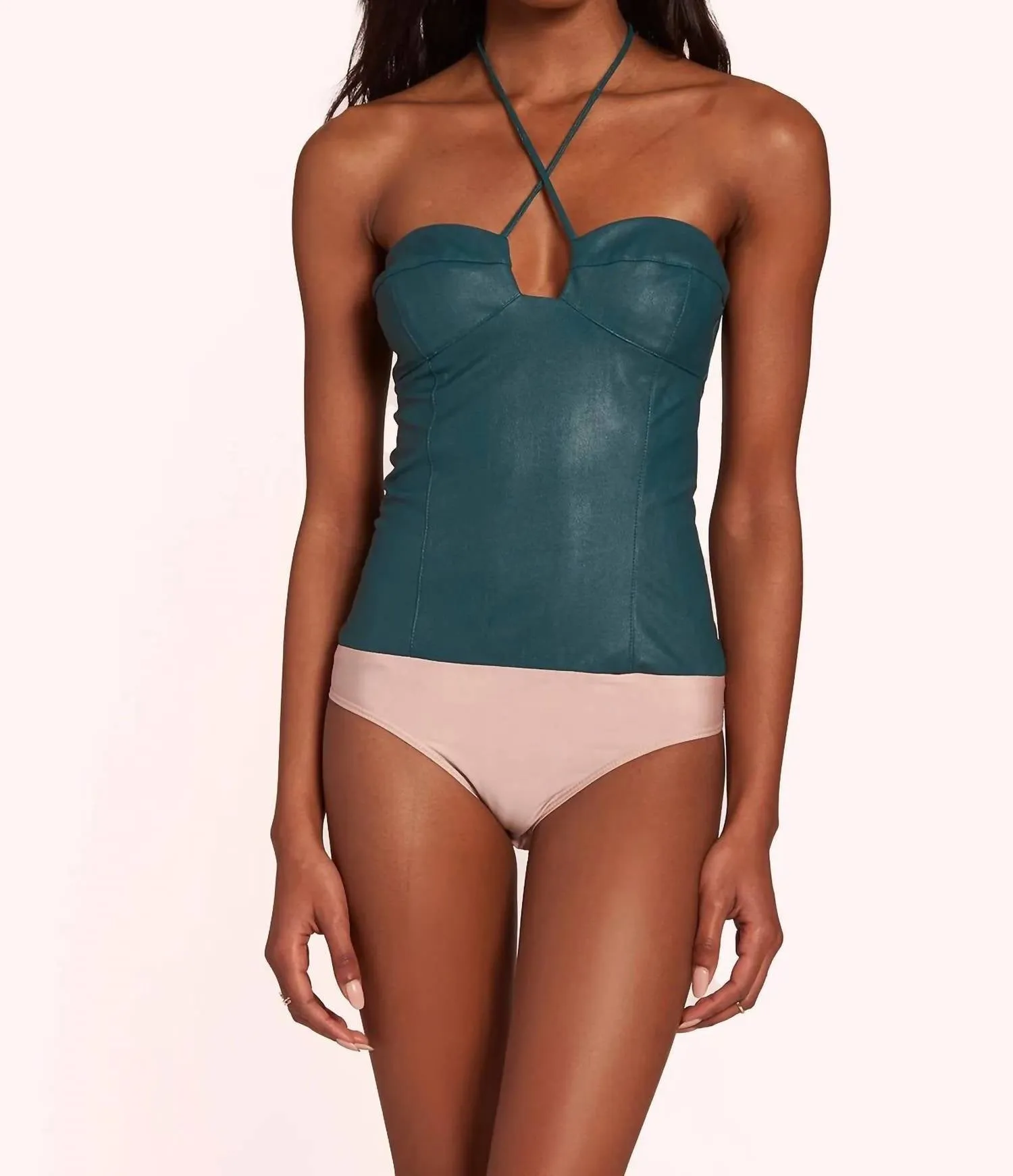 Greca Bodysuit In Pine