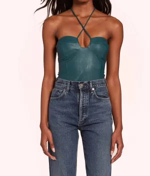 Greca Bodysuit In Pine