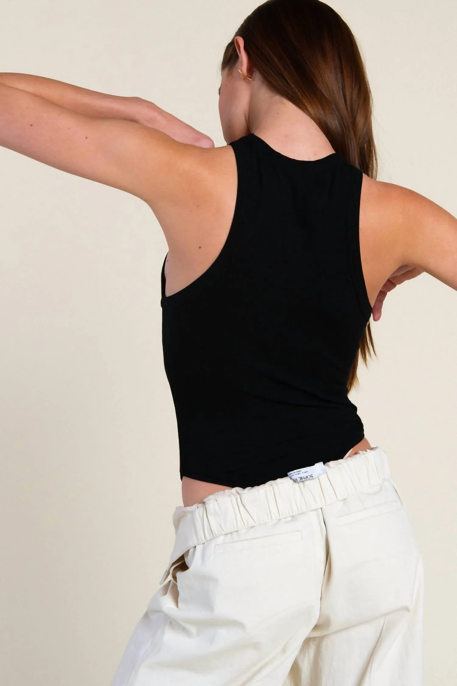 Halter Racerback Bodysuit In Black
