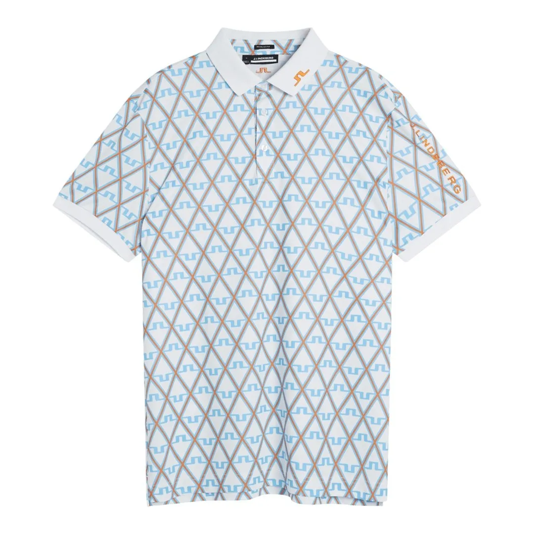J. Lindeberg Tour Tech Print Golf Polo Shirt GMJT08576