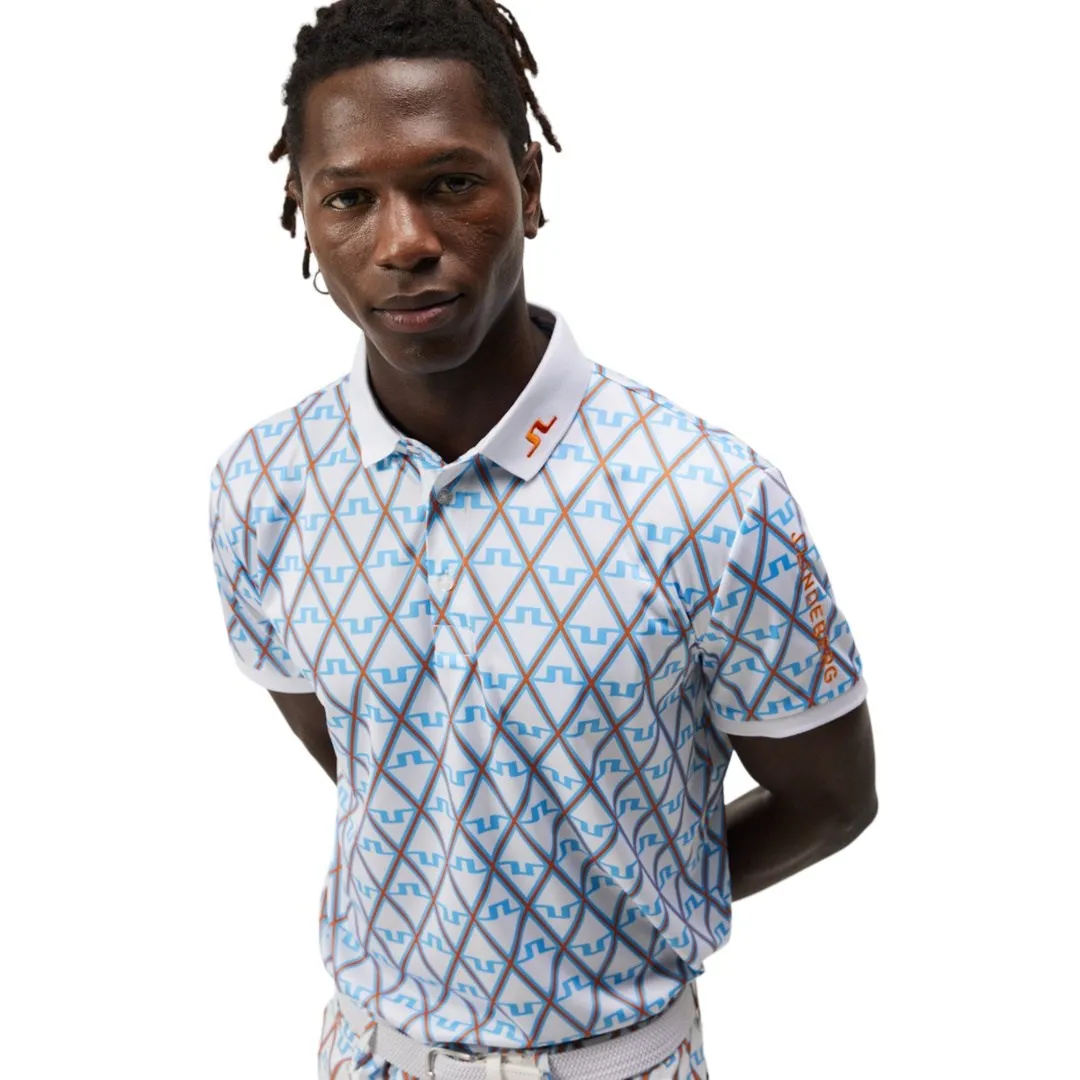 J. Lindeberg Tour Tech Print Golf Polo Shirt GMJT08576