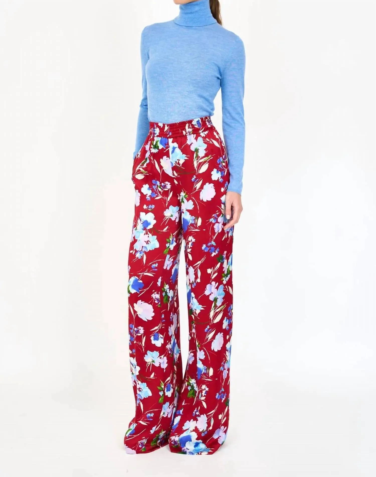 Jade Pant In Crimson Fleur