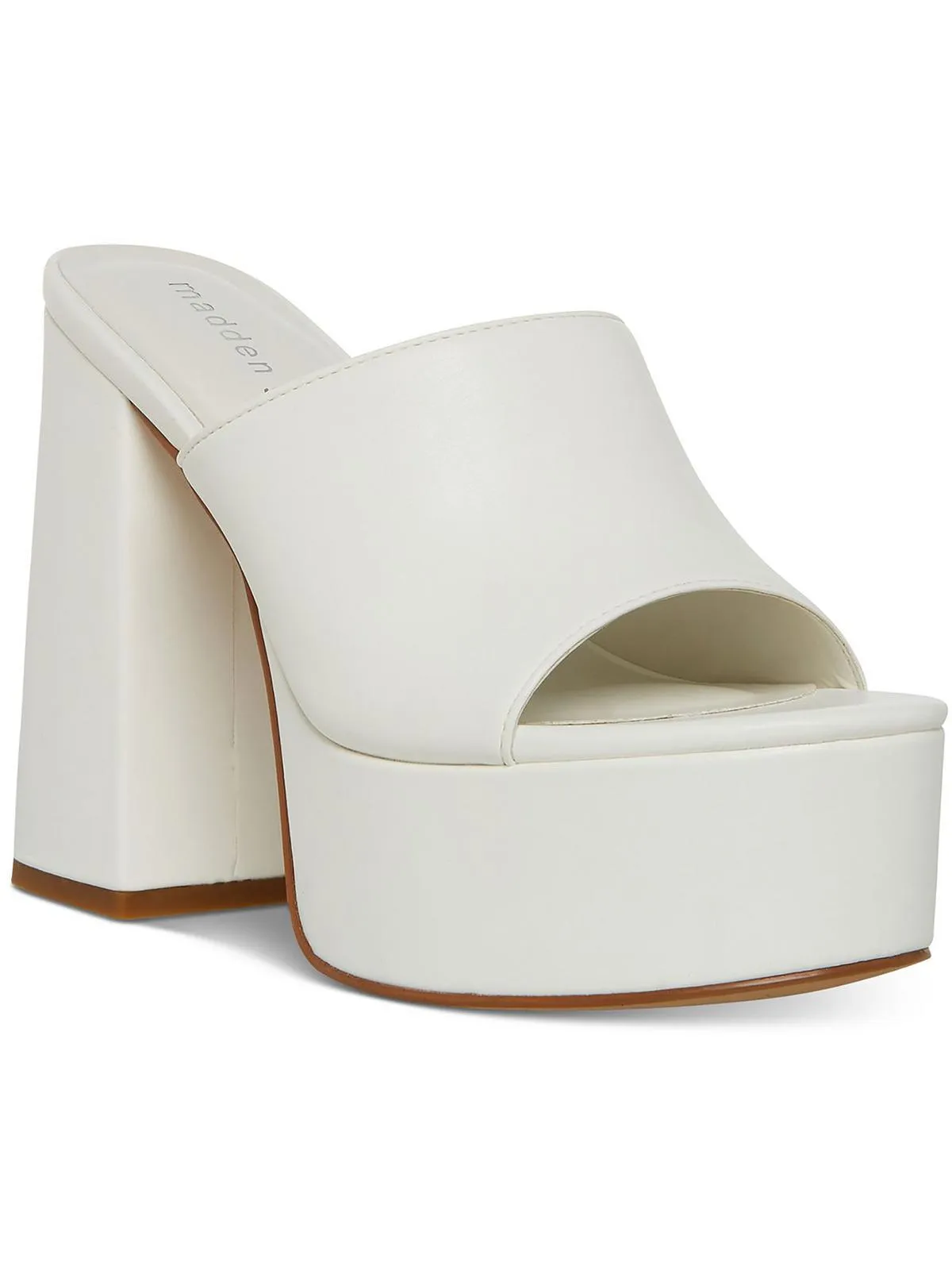 Jesa Womens Faux Leather Open Toe Platform Sandals