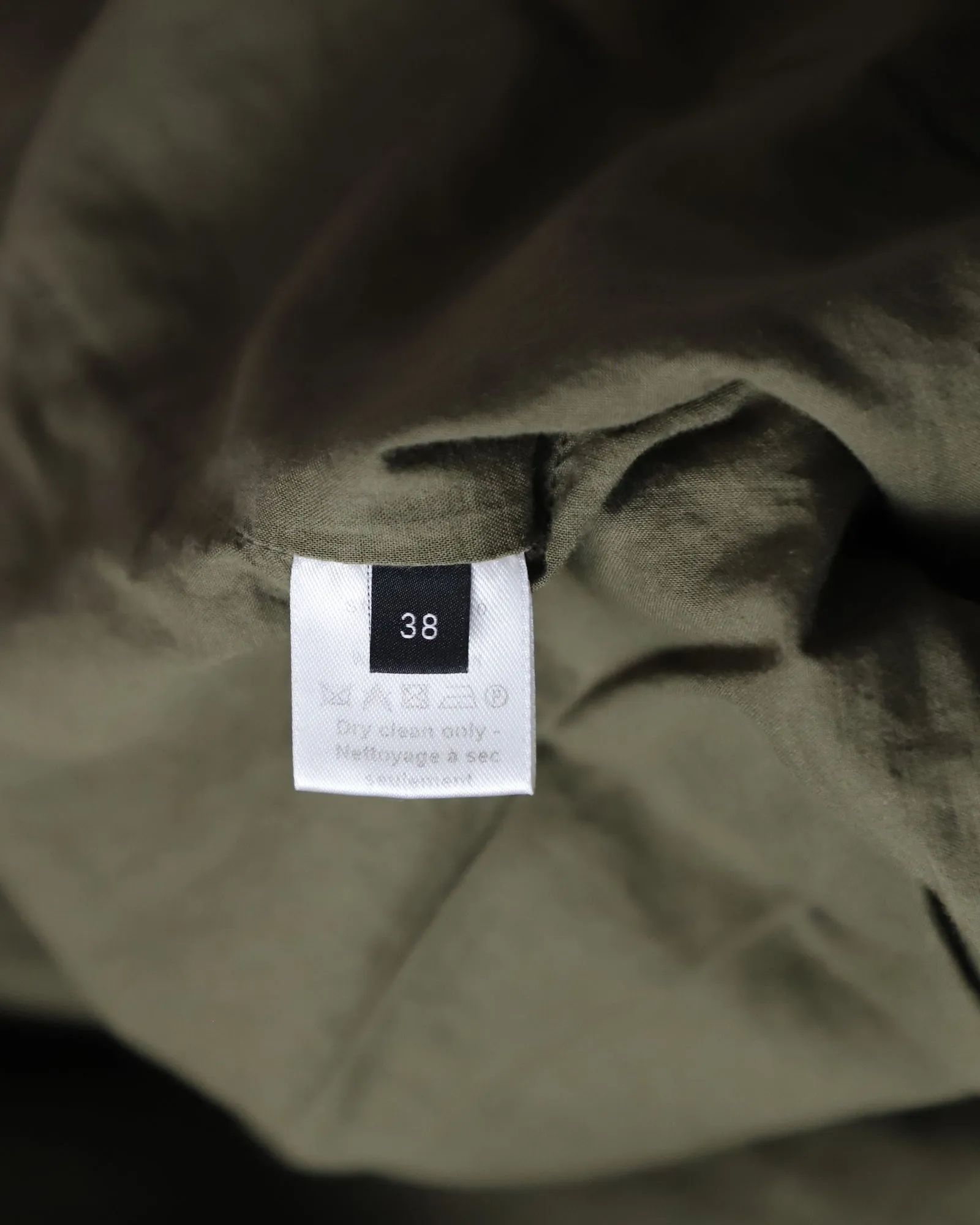 Joseph Biker Jacket in Olive Cotton
