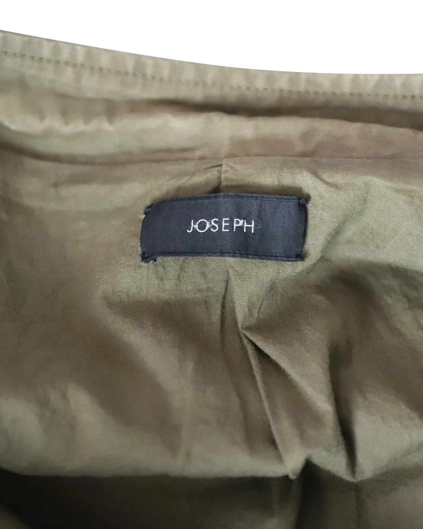 Joseph Biker Jacket in Olive Cotton
