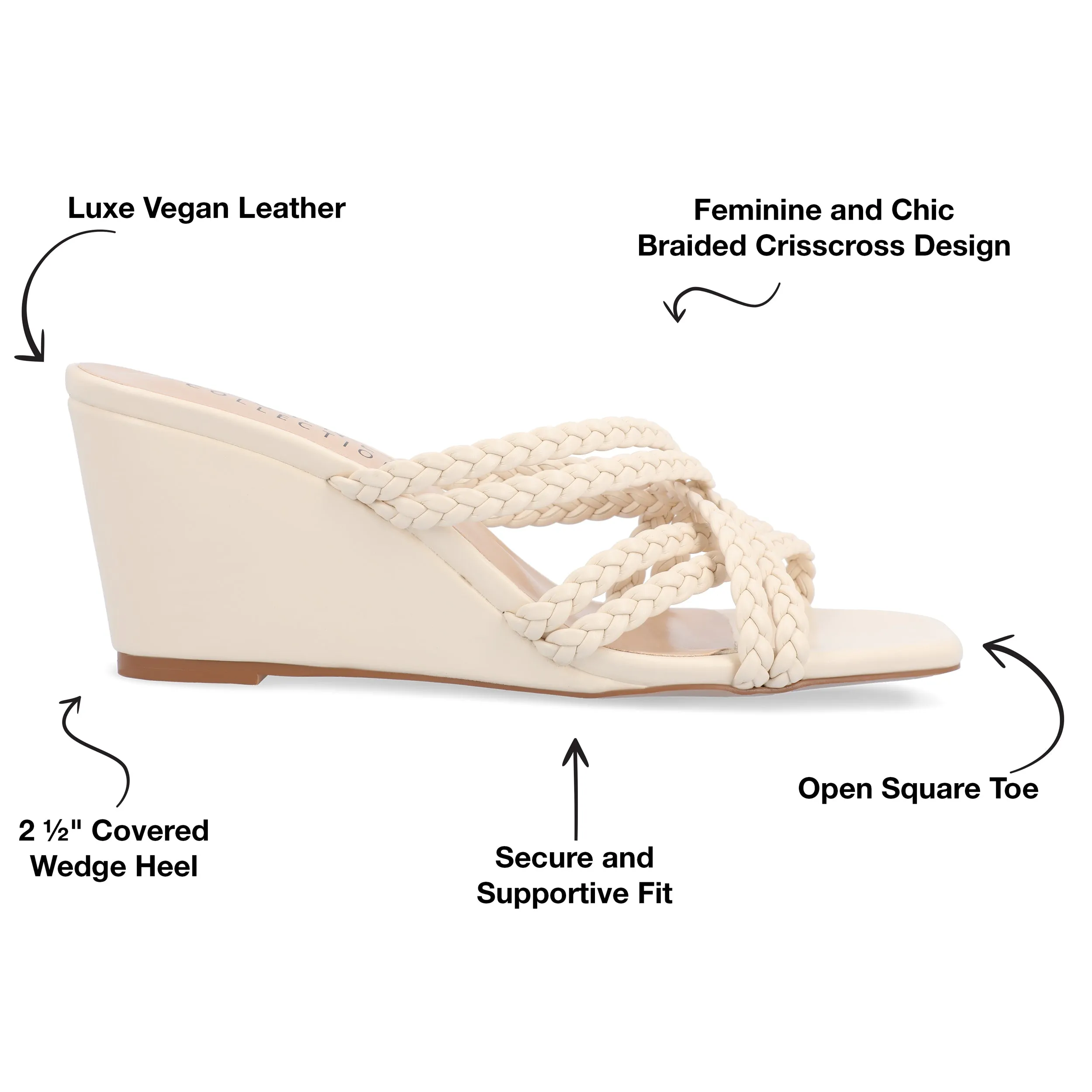 Journee Collection Women's Baylen Wedge Sandals