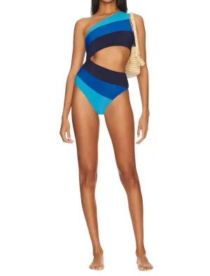 Joyce One Piece Swimsuit In Marine Colorblock