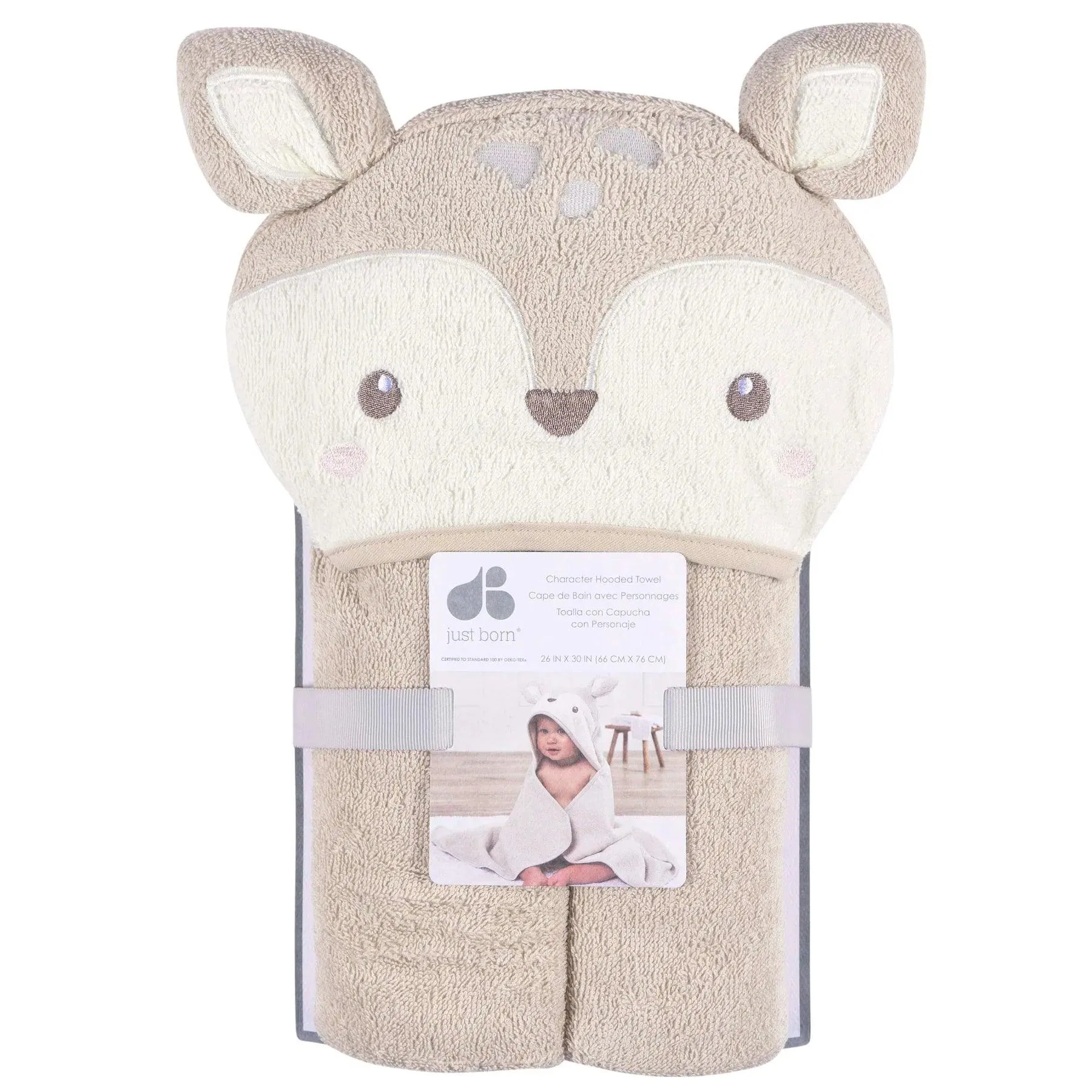Just Born Cute Animal Character Baby Hooded Towel Babykids Gerber