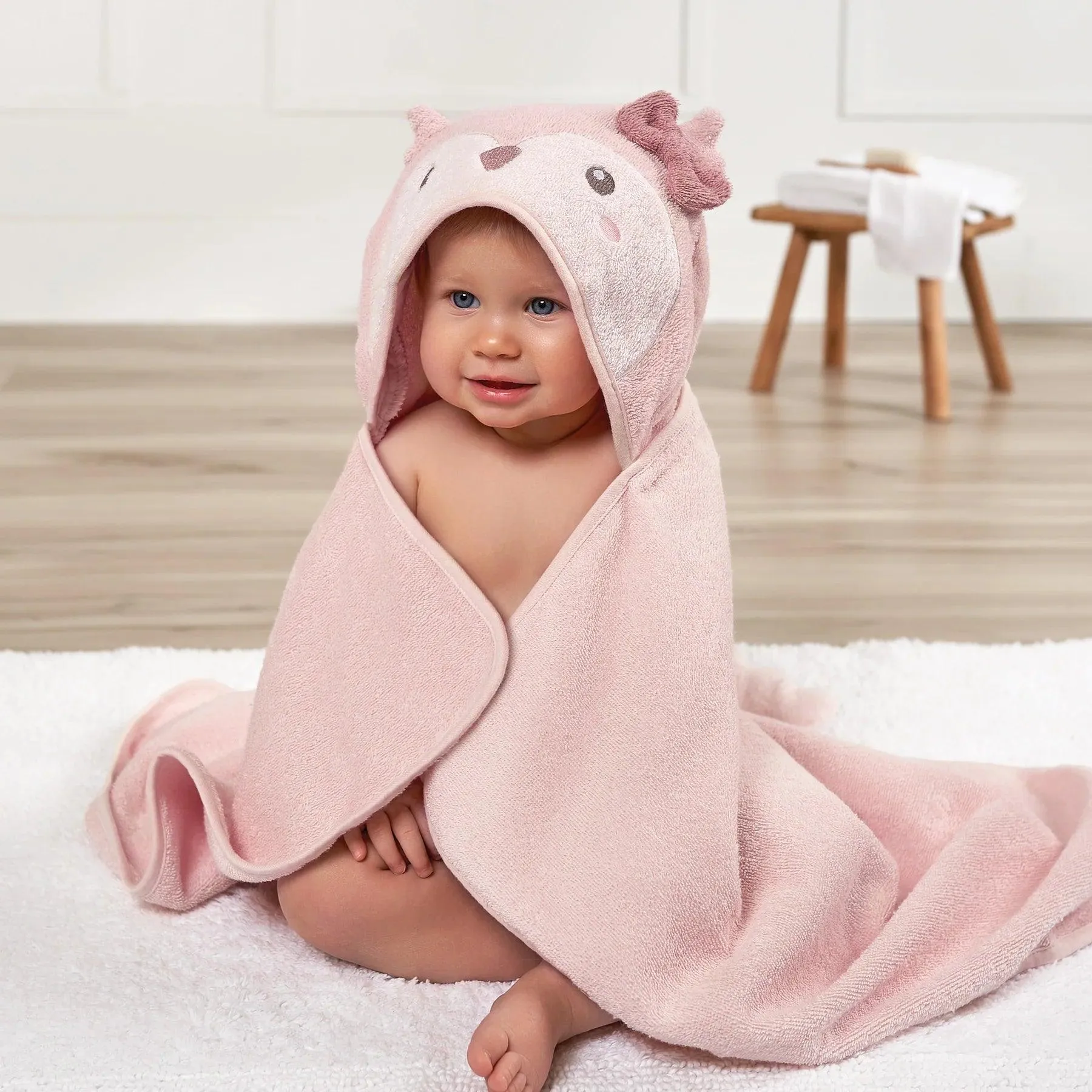 Just Born Cute Animal Character Baby Hooded Towel Babykids Gerber