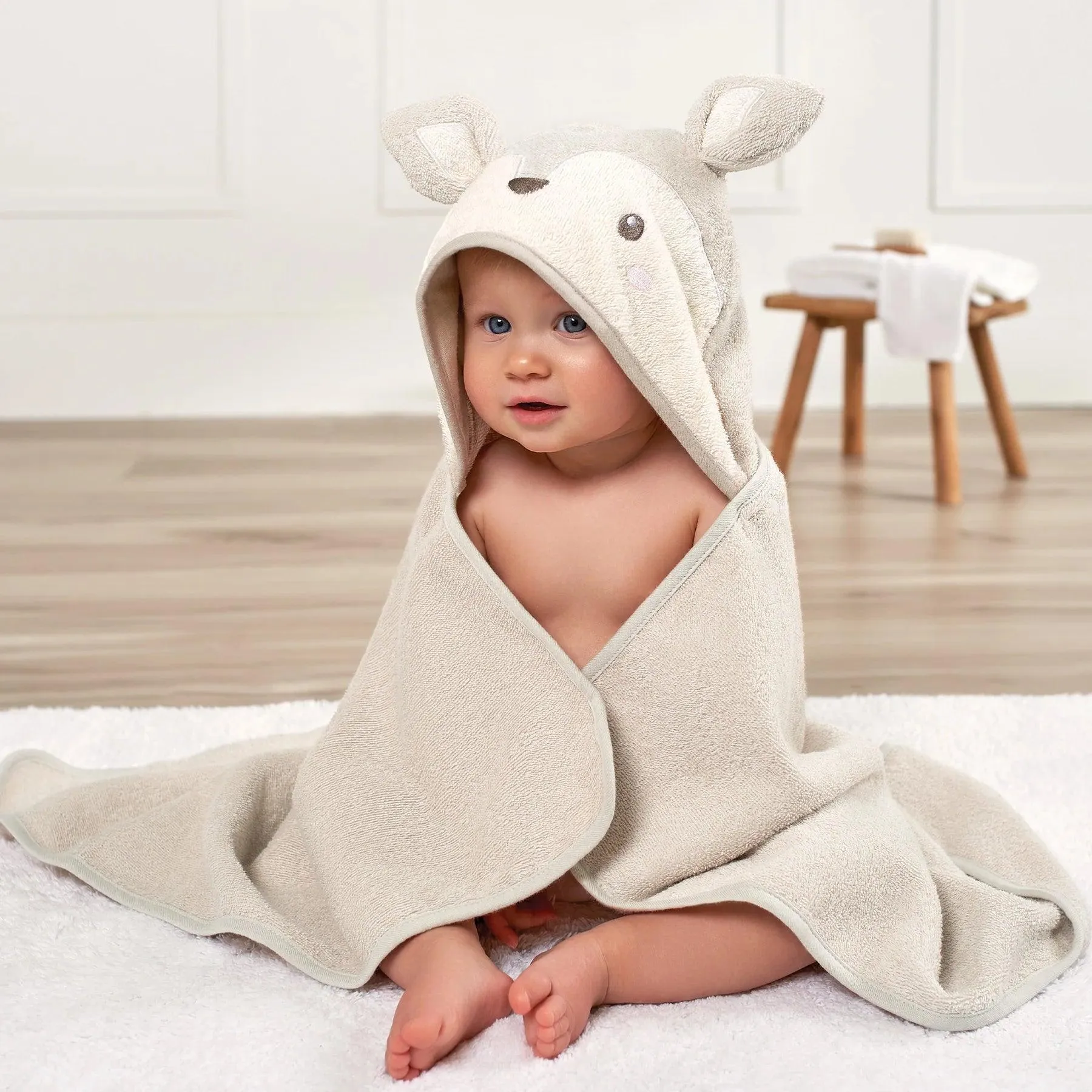 Just Born Cute Animal Character Baby Hooded Towel Babykids Gerber