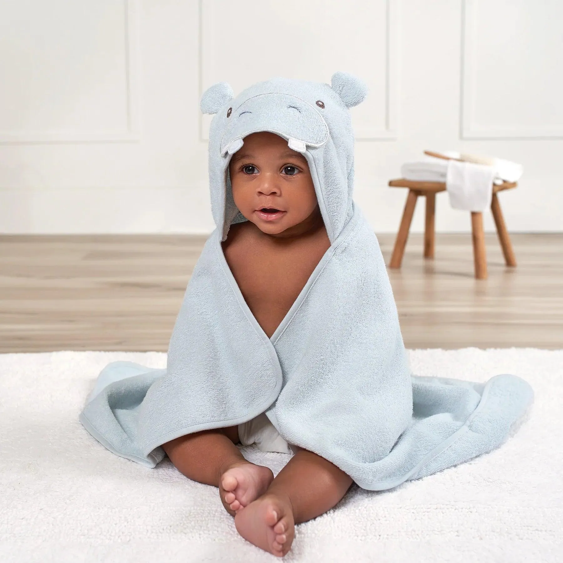 Just Born Cute Animal Character Baby Hooded Towel Babykids Gerber