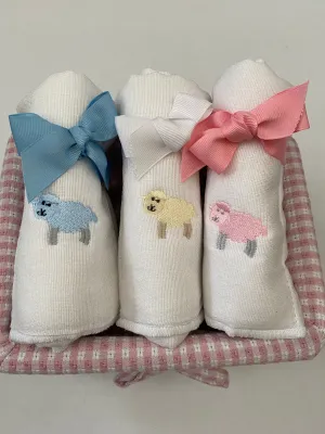 Lamb Diaper Burp Cloth Babykids_Cute-As-Buttons