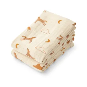 Liewood Lewis Muslin Cloth 2 Pack - Dream / Ecru