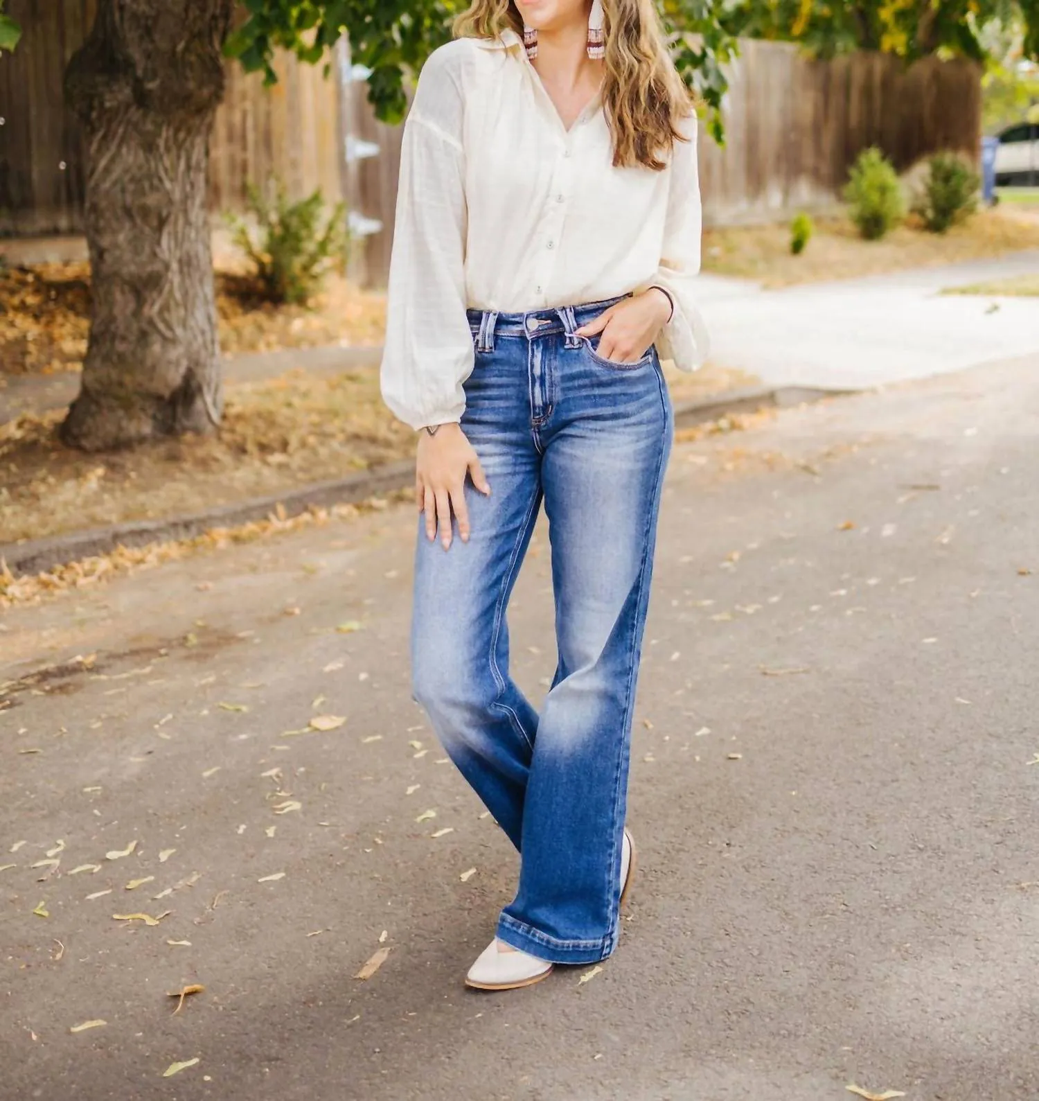 Little Lies Blouse Bodysuit In Cream