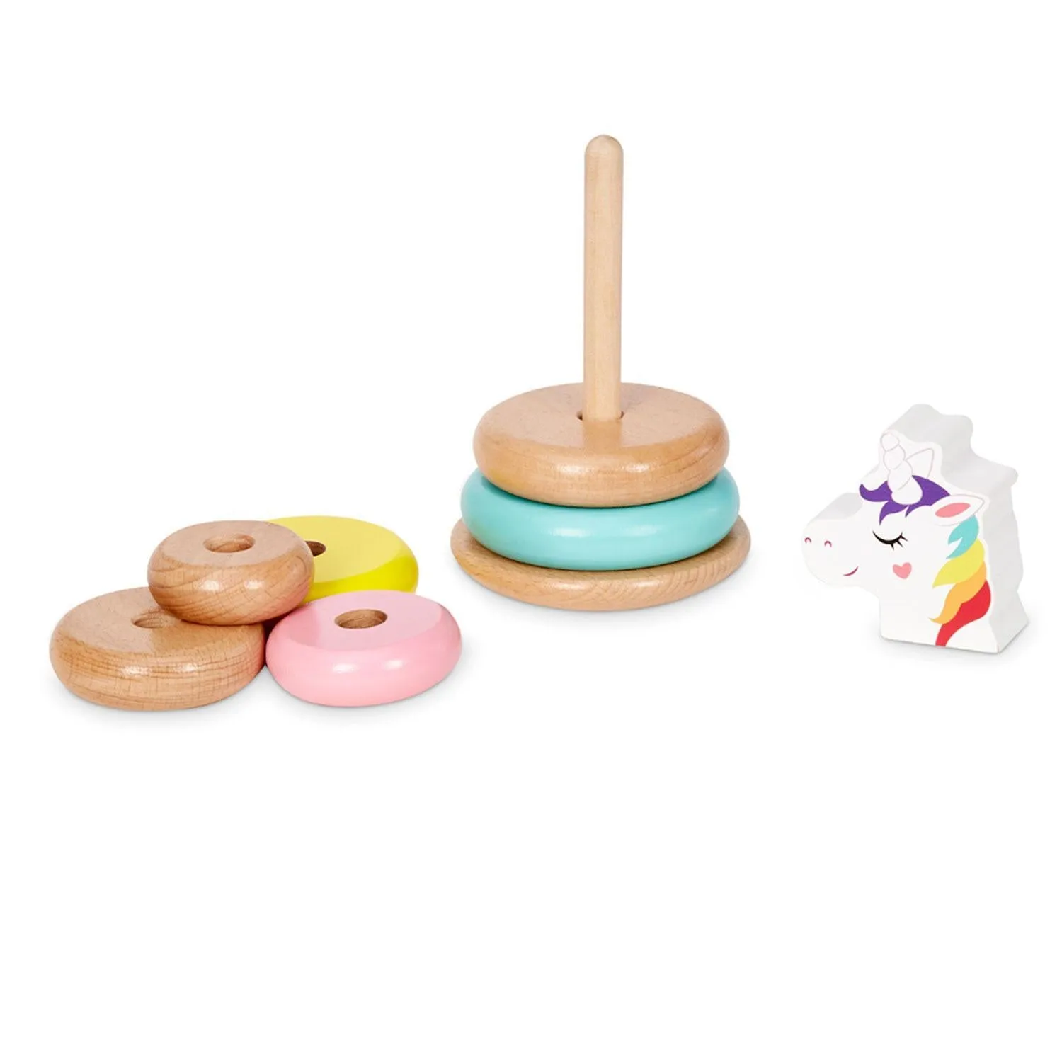 Little Tikes - Wooden Critters Shape Stacker - Unicorn