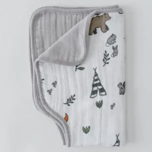 Little Unicorn Cotton Muslin Burp Cloth - Forest Friends