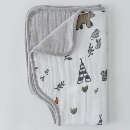 Little Unicorn Cotton Muslin Burp Cloth - Forest Friends