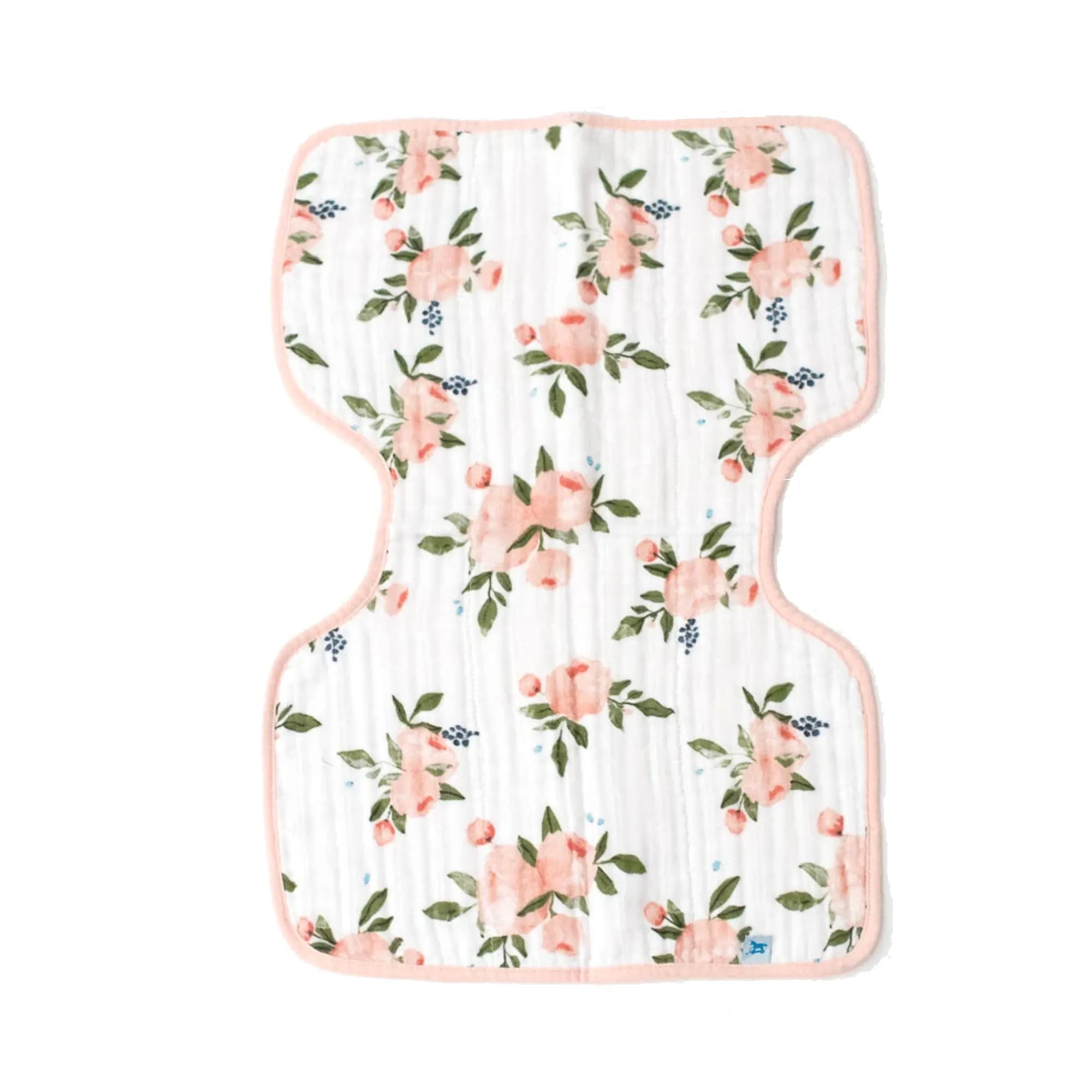 LITTLE UNICORN Cotton Muslin Burp Cloth -  Watercolor Roses