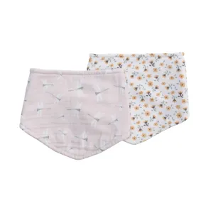 LULUJO Boho - 2PK Bandana Bibs - Floral/Dragonfly