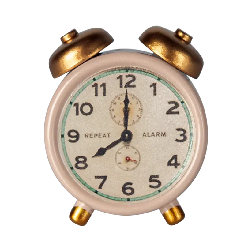Maileg alarm clock for mouse - powder