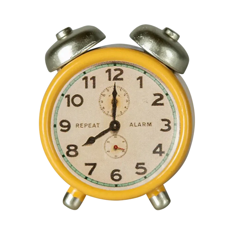 Maileg alarm clock for mouse - yellow