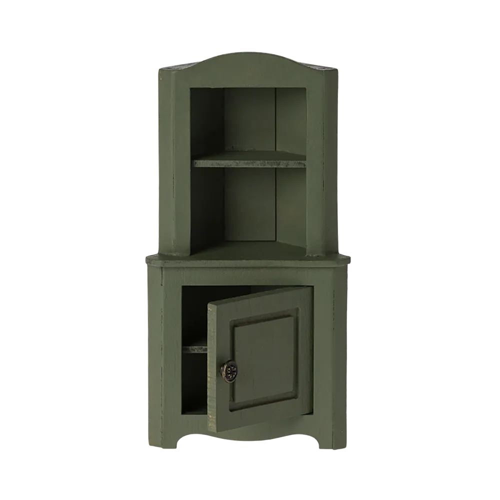 Maileg corner cabinet, for mice - dark green