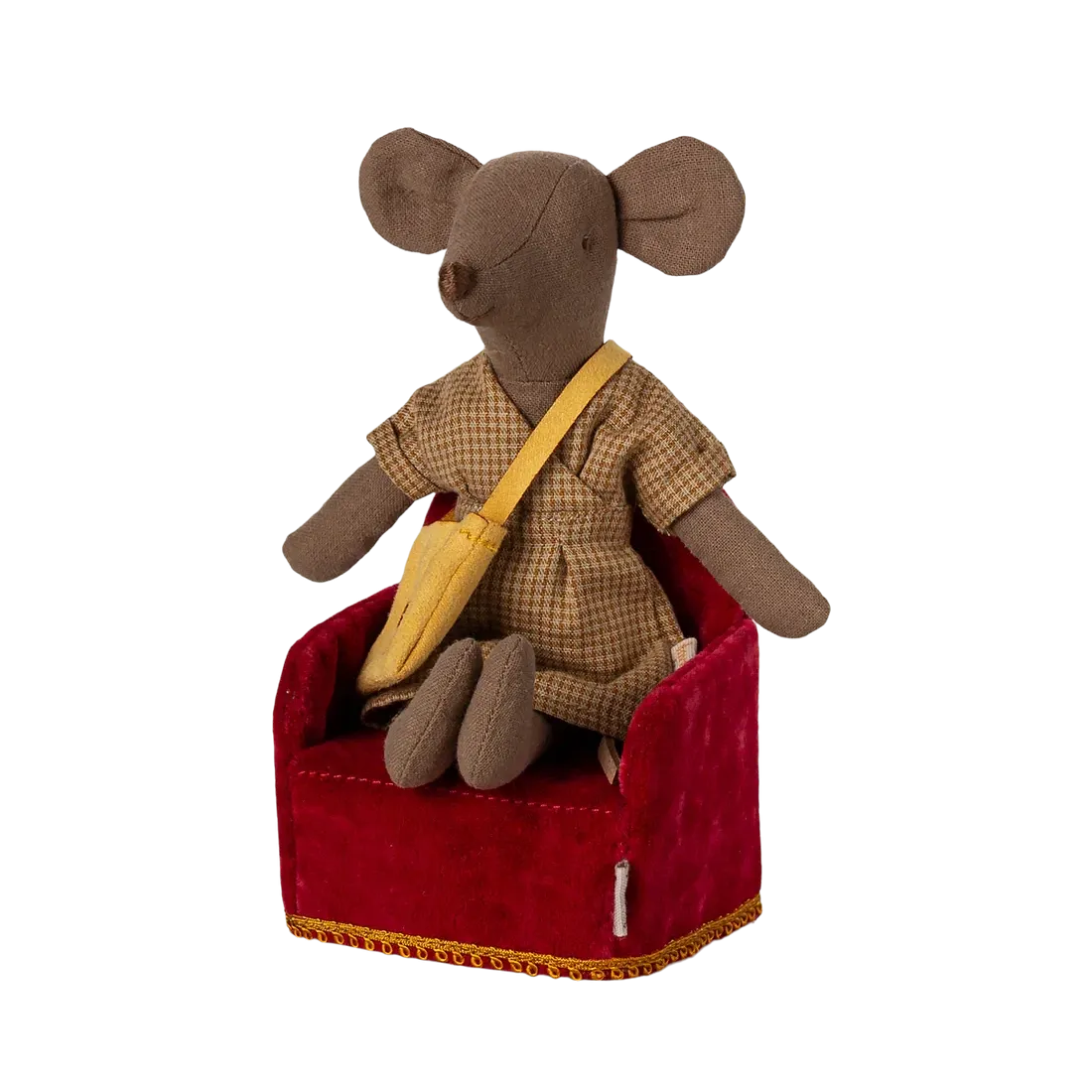 Maileg folding chair, mouse - red