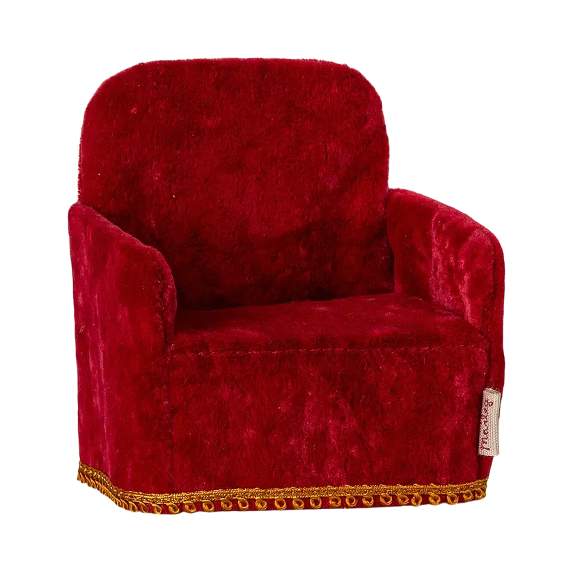 Maileg folding chair, mouse - red
