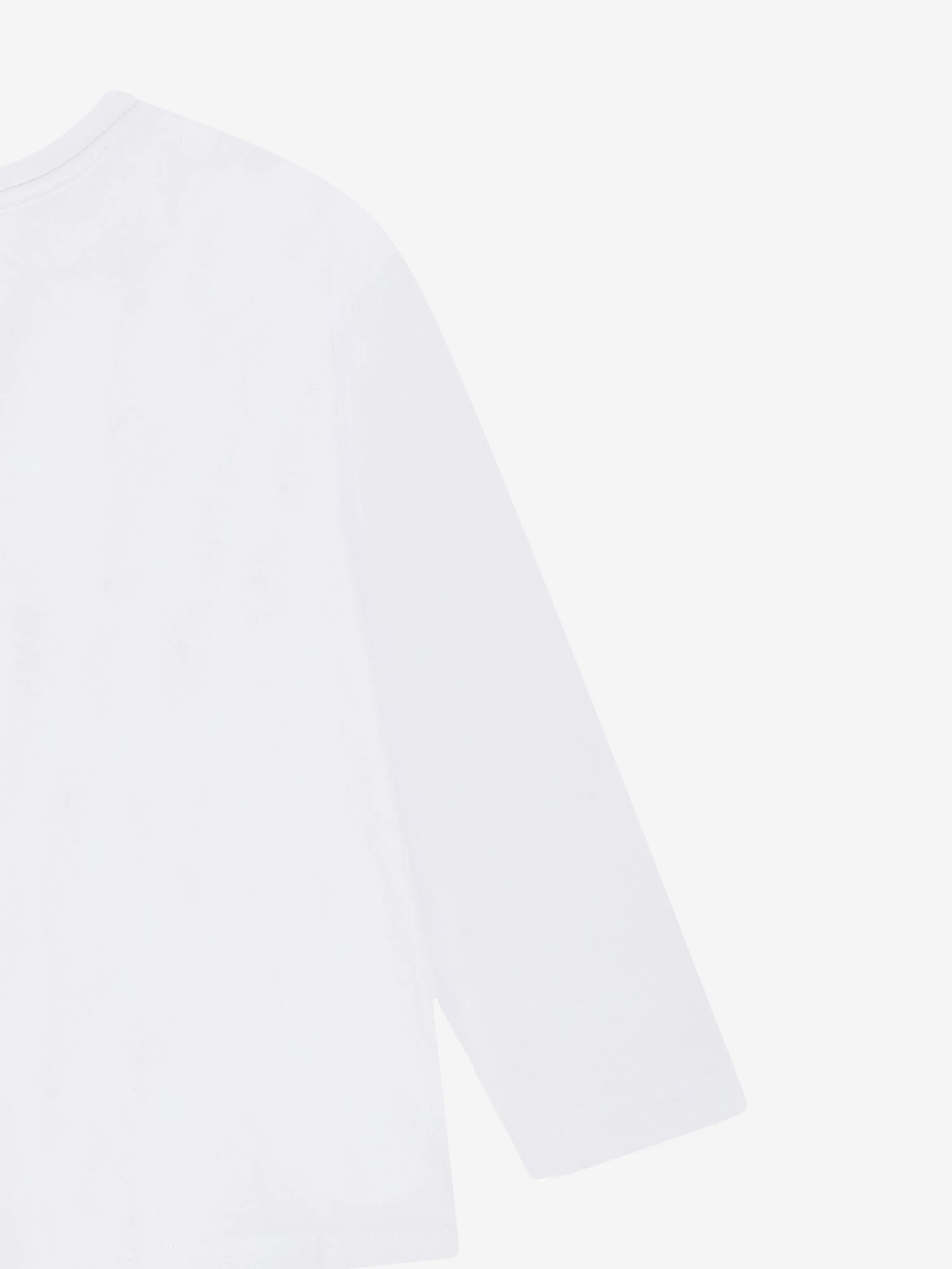 MARC JACOBS Girls Long Sleeve Diamante Logo T-Shirt in White