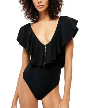 Matilda Ruffle Bodysuit In Black