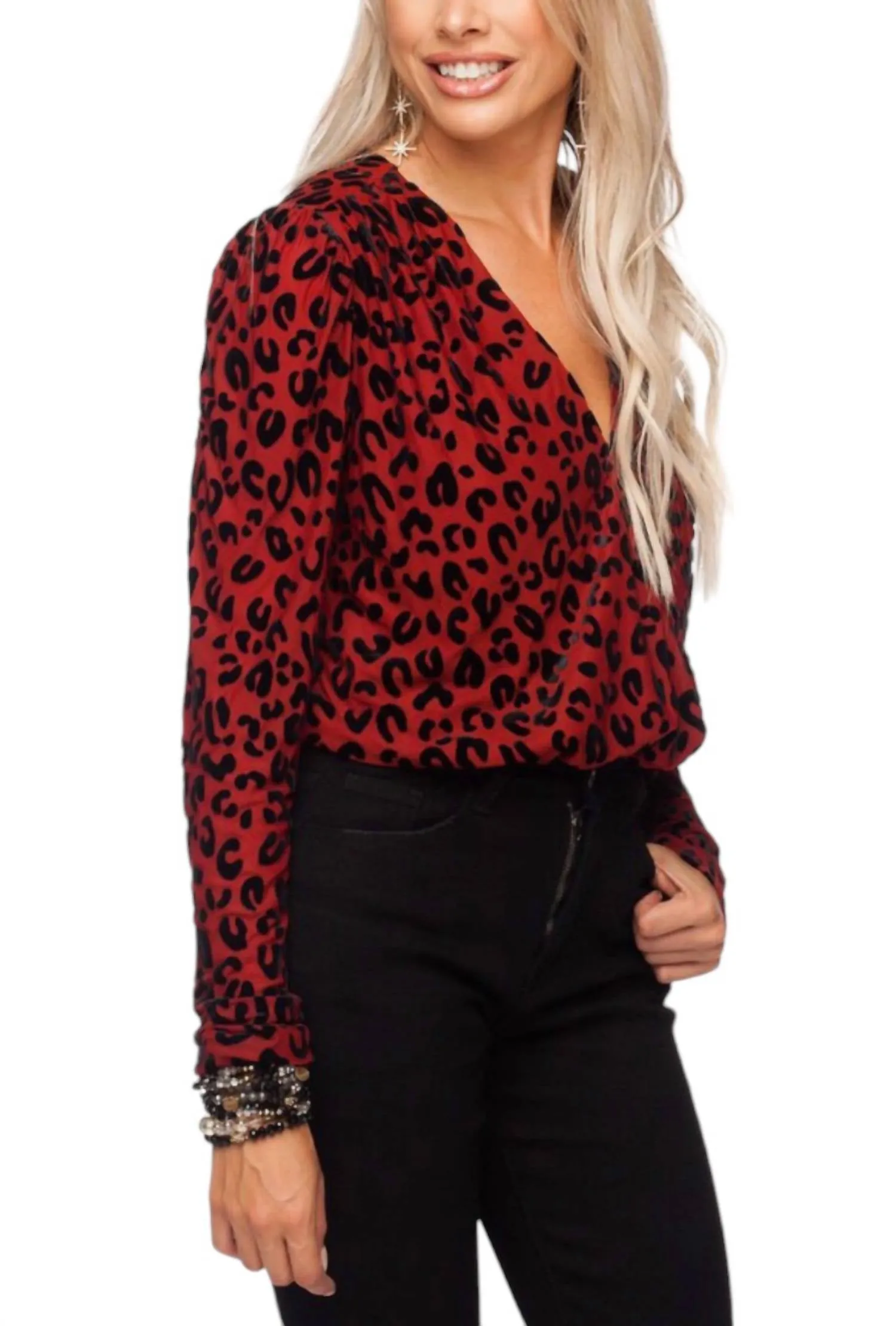 Melissa Bodysuit In Rust Leopard